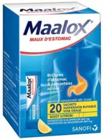 Maalox Maux D'estomac, Suspension Buvable Citron 20 Sachets à BRIEY