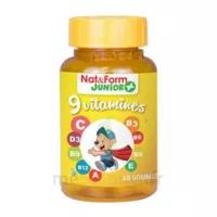 Nat&form Junior Ours Gomme Oursons 9 Vitamines B/60 à BRIEY